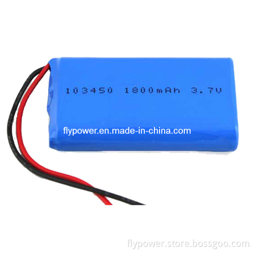 3.7V 1800mAh 103450 Lithium Ion Battery Pack (1S1P of FLC-103450)